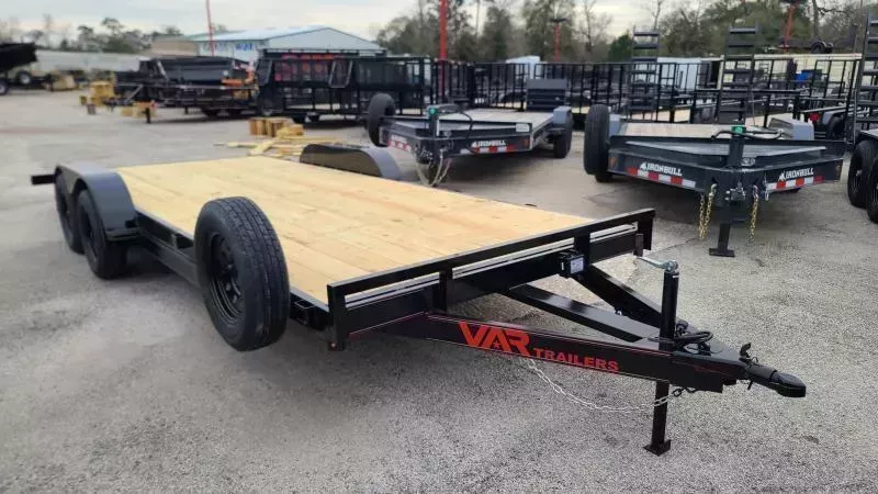 VAR 83 X 20 (18+2) CAR HAULER WITH A WOOD DECK AND A 10,000lb GVWR - Conroe Location