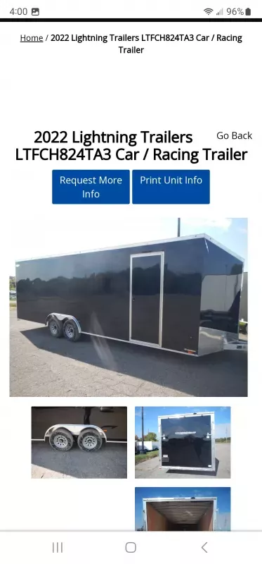 used Car Haulers / Racing Trailers Lightning Trailers  for sale, in Howell, MI Thumbnail 8