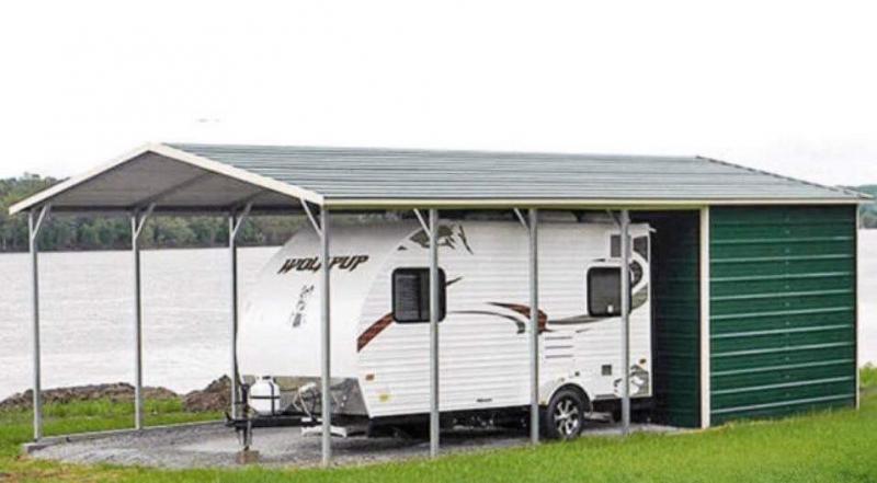 20' x 30' x 10' Boxed-Eve Roof RV Cover Back-Storage Utility Combo 20' x 30' x 10' Boxed-Eve Roof RV Cover Back-Storage Utility Combo