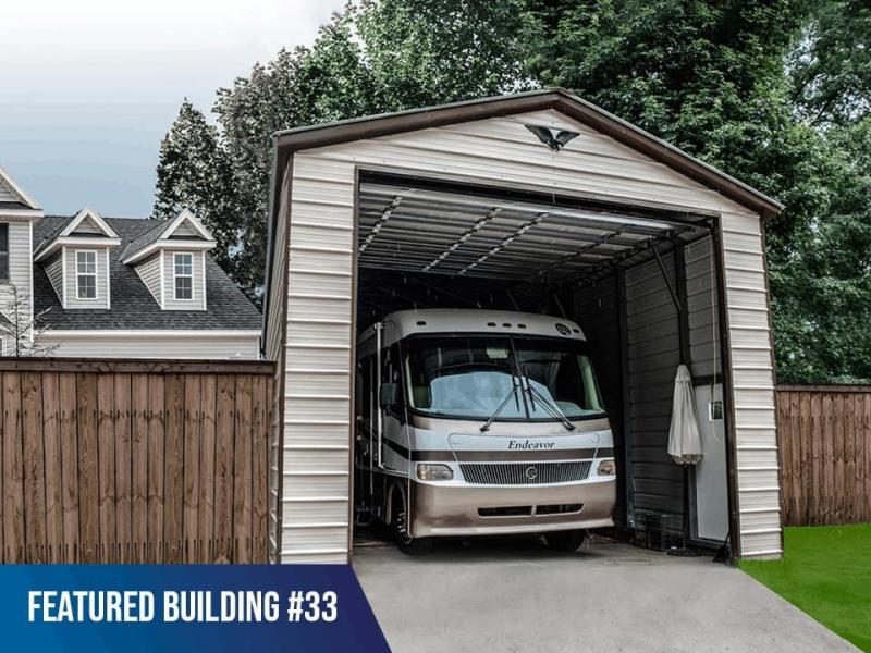 18' x 35' x 13' Vertical Roof RV Garage 18' x 35' x 13' Vertical Roof RV Garage