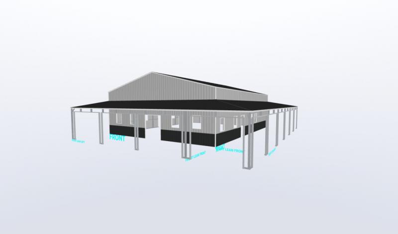 40' x 50' x 14' Barndominium Shell with Wrap Porches Metal Building o5RsjA2m3und