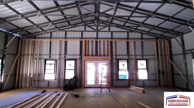 40' x 50' x 14' Barndominium Shell with Wrap Porches Metal Building N23Cds91sw2n