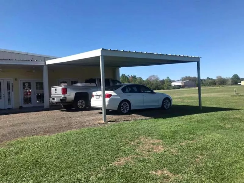 20' x  20' x 8' Steel Post-Frame Flat Roof Truss Carport QlmCuGilzkog