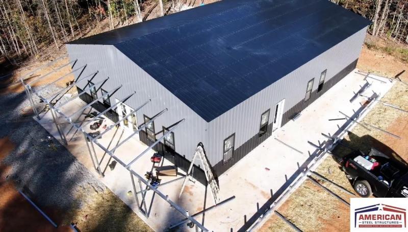 40' x 50' x 14' Barndominium Shell with Wrap Porches Metal Building N23Cdsigrzqf
