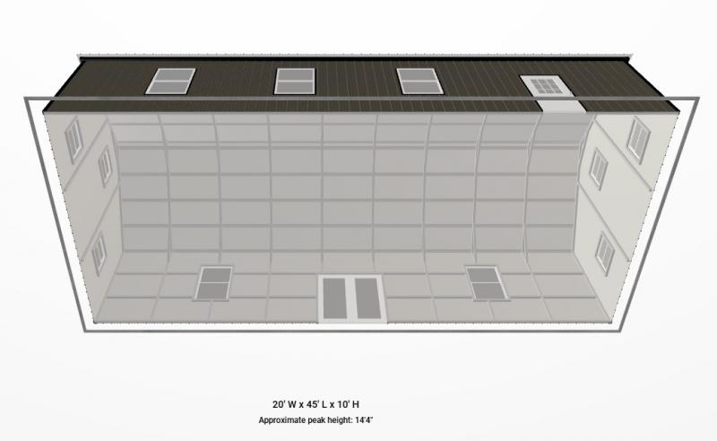 20' x 45' x 10' Guest Cottage, Barndominium, ADU Shell, Tiny Home Metal Building X7osYiotzbtb