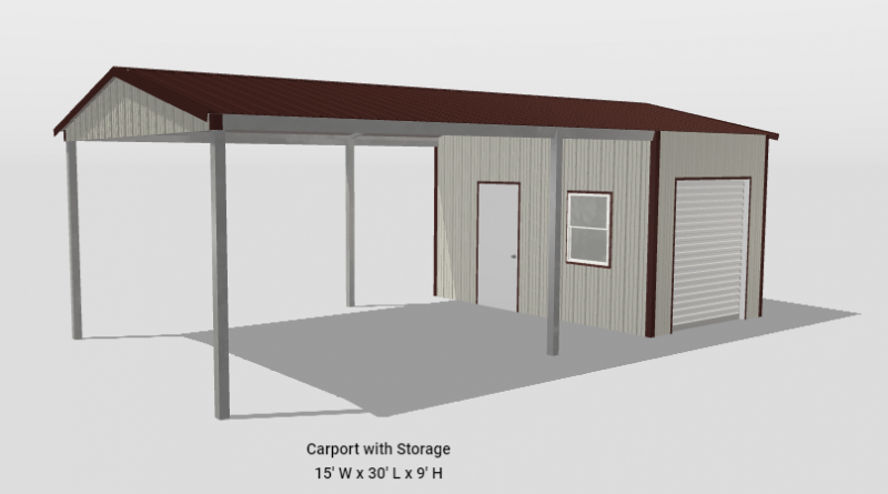 Combo Utility Carports | American Steel Structures | Steel Building