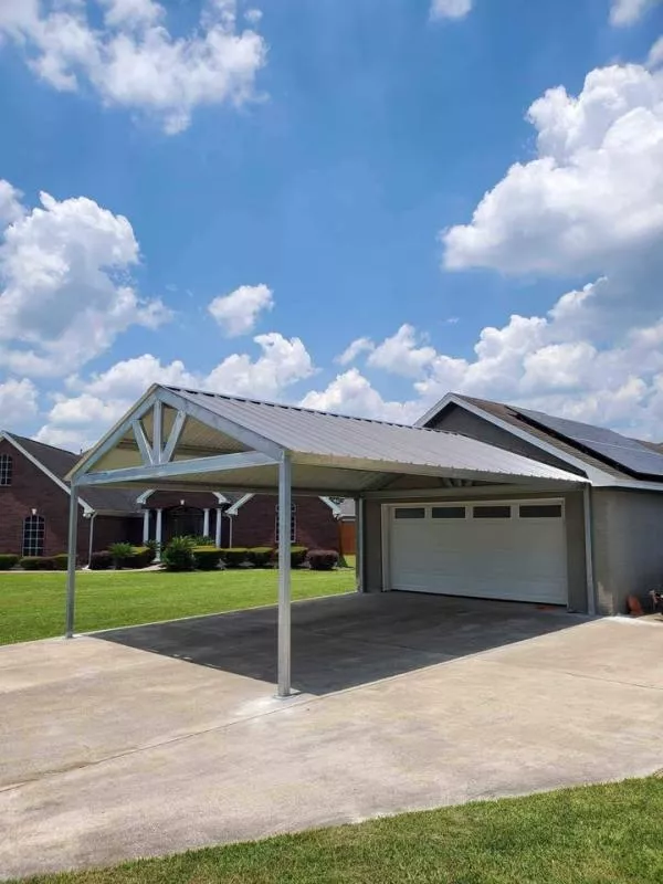 18' x 20' x 8' Gabled Roof, Steel Post-Frame Carport Cover  dWezoGp1y126