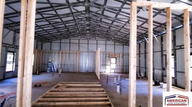 40' x 50' x 14' Barndominium Shell with Wrap Porches Metal Building N23Cdsposkc6