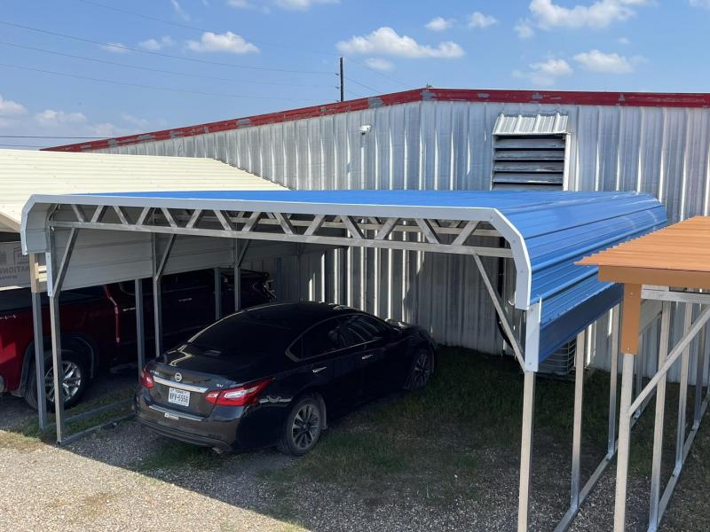 20' x 20' x 8' Two Car, Flat Roof Carport American Steel Structures