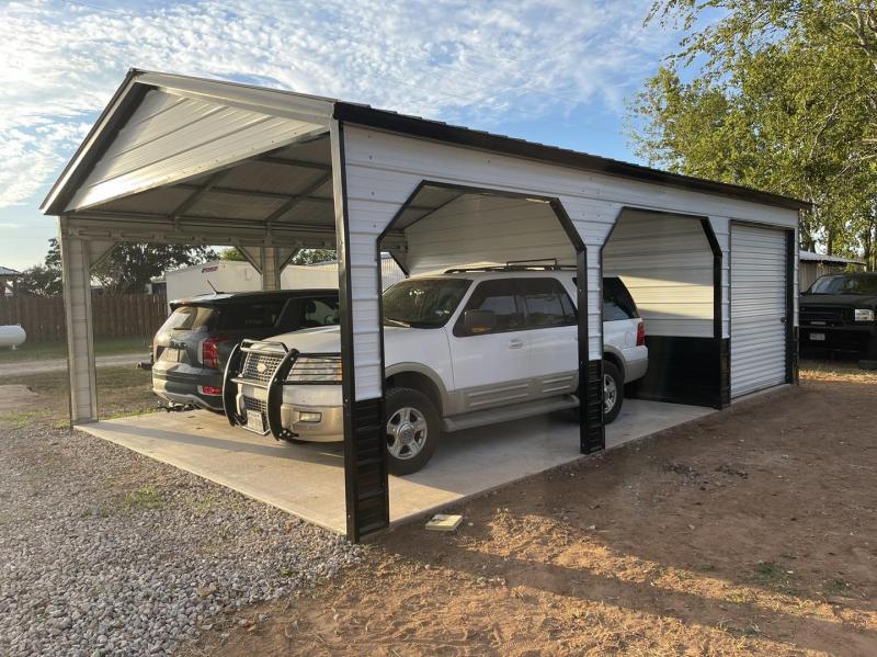  20' x 30' x 9' Two Car Combo Carport, Boat Cover, Workshop, Garage WysCmW2kd8j2