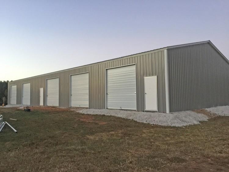 50' x 80' x 12' Commercial Garage Steel Building 5 Bays American Steel Structures