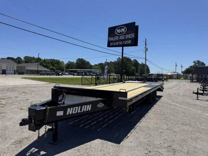 2025 Nolan Manufacturing 25' 21K Deckover Mega Ramps Deckover Trailer