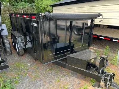 2023 Premier7X14 hydraulic dump 4 ft solid sides w/tarp 14K