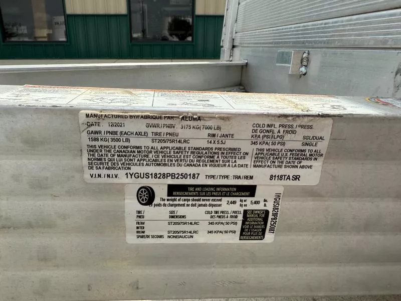 2021 Aluma 81"X18' Tandem Axle w/ Side Ramp