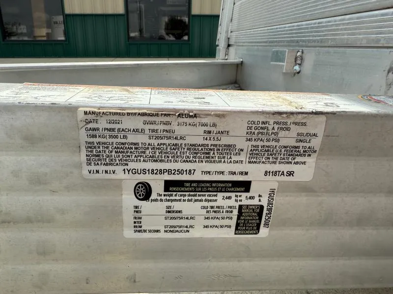 2021 Aluma 81"X18' Tandem Axle w/ Side Ramp