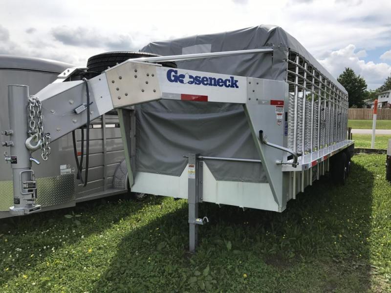 2020 Gooseneck 6'8" x 24 Bar Top Stock Trailer w/ Tarp 2020 Gooseneck 6'8" x 24 Bar Top Stock Trailer w/ Tarp