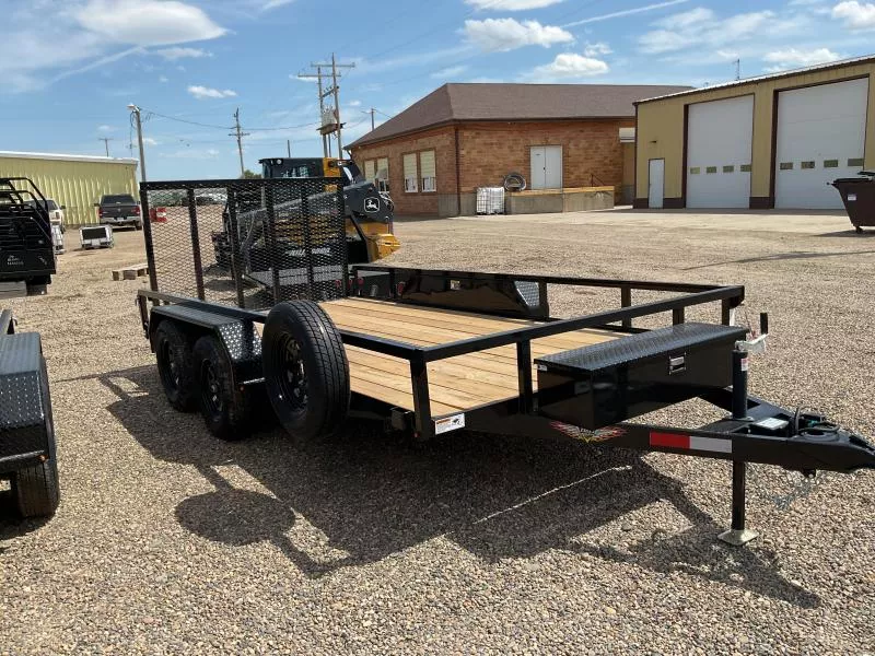 2025 H and H Trailer 82x14 Rail Side Utility Trailer 7K Tandem (H8214TRS-070)  Utility Trailer