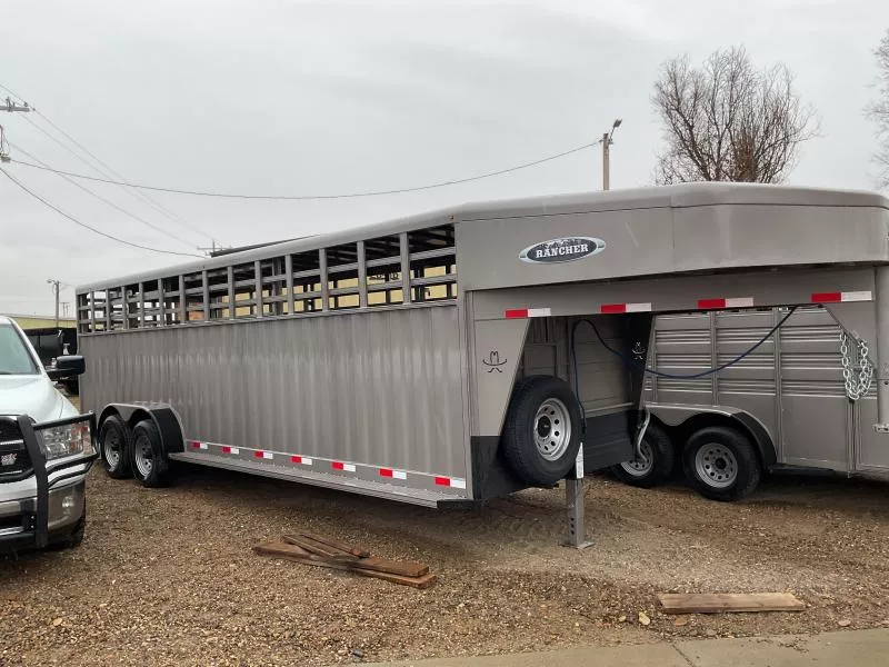 2025 Titan Trailer 24' Rancher Gooseneck Livestock Stock / Stock Combo Trailer
