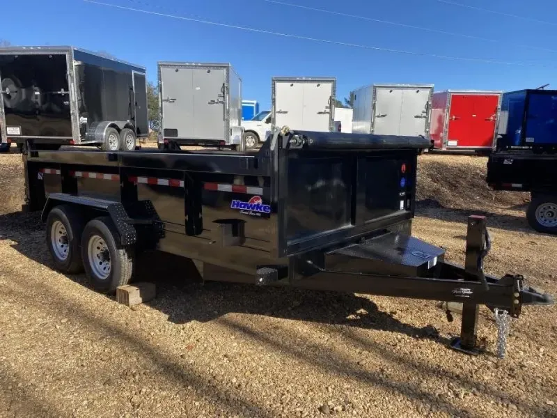 2026 Hawke Trailers 7x14 14K Dump Trailer. Includes Tarp and Ramp!