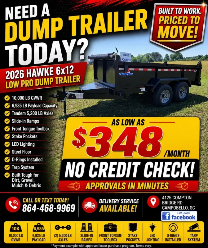 new Dump Trailers Hawke Trailers  for sale, in Campobello, SC Thumbnail 2
