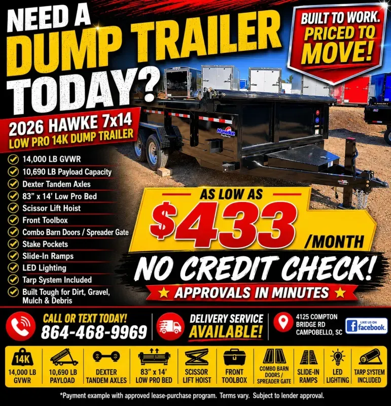 new Dump Trailers Hawke Trailers  for sale, in Campobello, SC Thumbnail 2