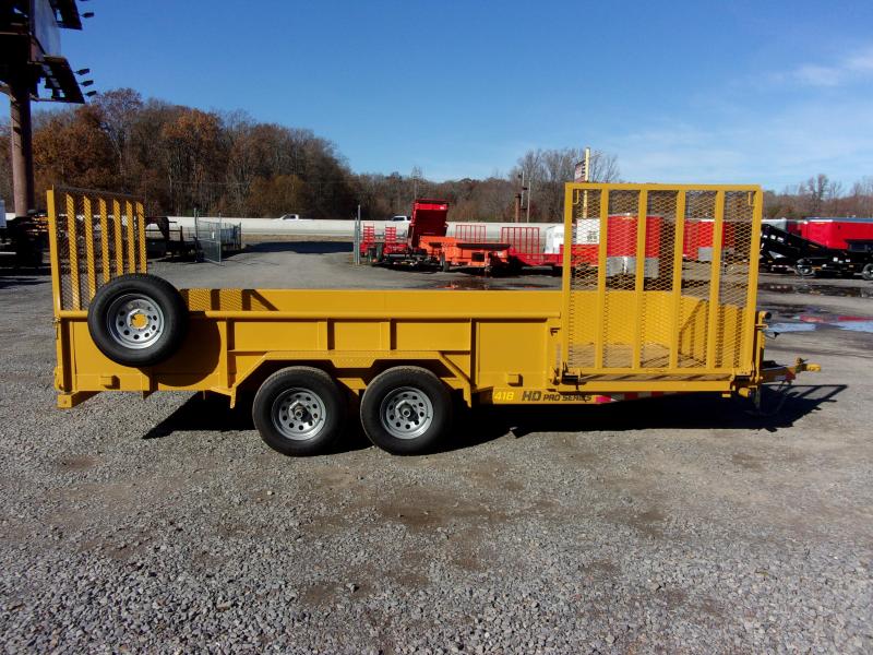 Doolittle Cat Yellow 84 x 18 10000 lb Utility Trailer EZ-LIFT GATE ON BACK AND SIDE Doolittle Cat Yellow 84 x 18 10000 lb Utility Trailer EZ-LIFT GATE ON BACK AND SIDE