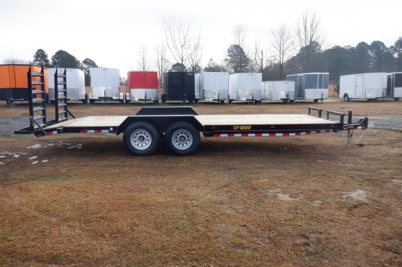 Doolittle Channel Flatbed 82x22 14K Equipment Trailer Flip up Ramps Doolittle Channel Flatbed 82x22 14K Equipment Trailer Flip up Ramps