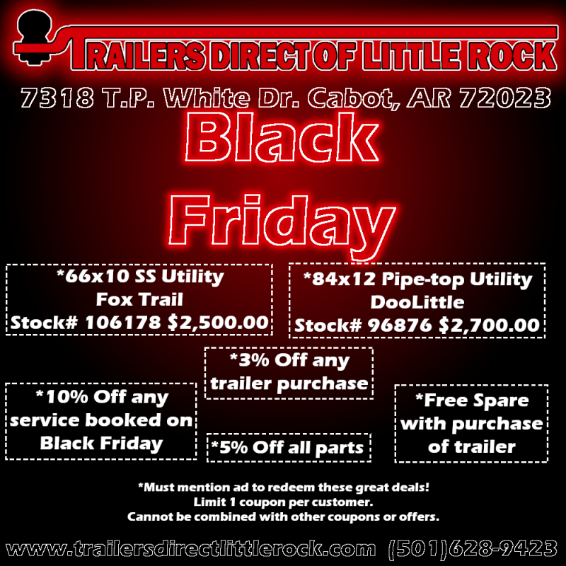 TDLR Black Friday Sale 8:30am - 2:00pm 11-26-21 TDLR Black Friday Sale 8:30am - 2:00pm 11-26-21