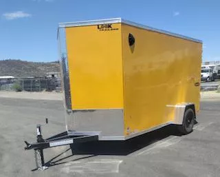 2025 LOOK Trailers 6X12 ELEMENT SE YELLOW 6IN EXTRA HEIGHT-EXTENDED TONGUE RAMP REAR DOOR FOLDUP STE