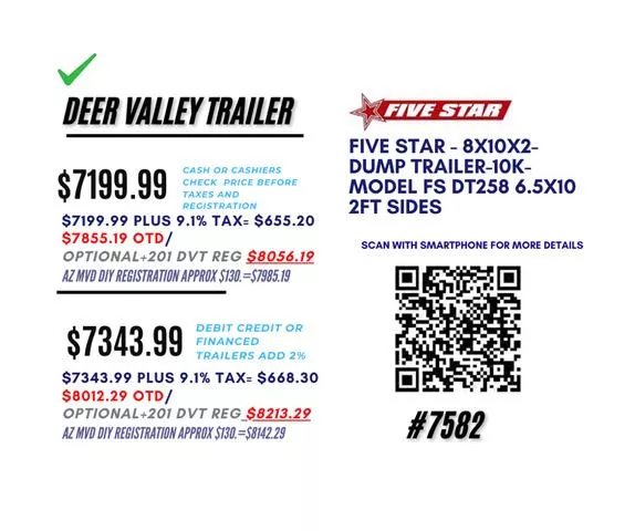new Dump Trailers Five Star  for sale, in Phoenix, AZ Thumbnail 4