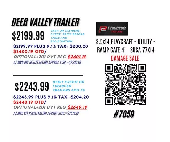 new Utility Trailers PlayCraft Trailers  for sale, in Phoenix, AZ Thumbnail 3