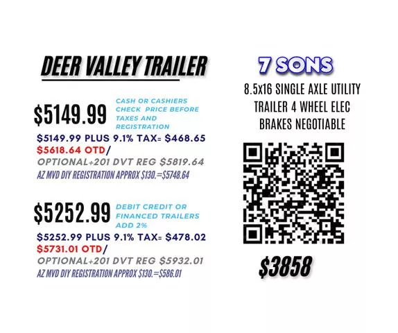 new Utility Trailers 7 Sons  for sale, in Phoenix, AZ Thumbnail 3