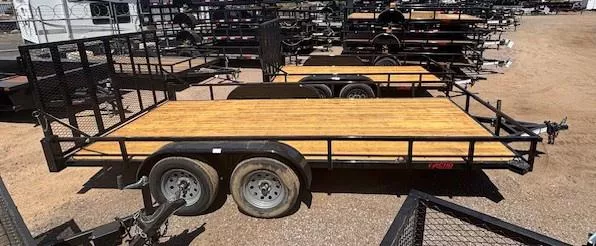 2025 ECHO 8.5X14 ECHO UTILITY TANDEM AXLE BRAKES ON REAR AXLE W/GATE EA14