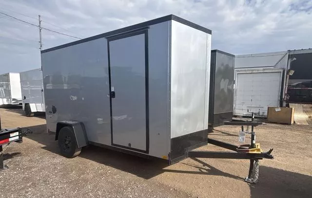 2026 LOOK Trailers 6X12 STDLX 6INCHES EXTRA HEIGHT V NOSE SINGLE AXLE RAMP REAR DOOR RV SIDE DOOR
