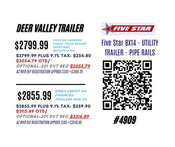 new Utility Trailers Five Star  for sale, in Phoenix, AZ Thumbnail 2