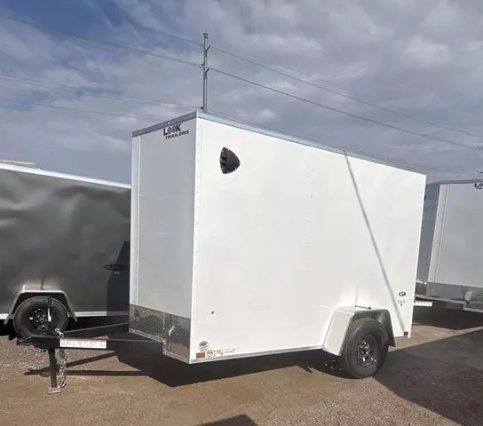 2026 LOOK Trailers 6X12 STDLX 6INCHES EXTRA HEIGHT V NOSE SINGLE AXLE RAMP REAR DOOR RV SIDE DOOR