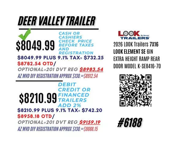 new Cargo (Enclosed) Trailers Look Trailers  for sale, in Phoenix, AZ Thumbnail 5