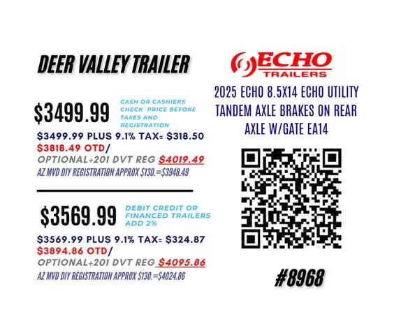 new Utility Trailers Echo  for sale, in Phoenix, AZ Thumbnail 3