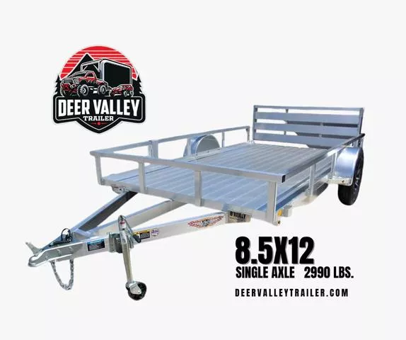 2026 H&H 8.5X12 H&H UTILITY SINGLE AXLE  ALL ALUMINUM TRAILER H8212 RSA 030