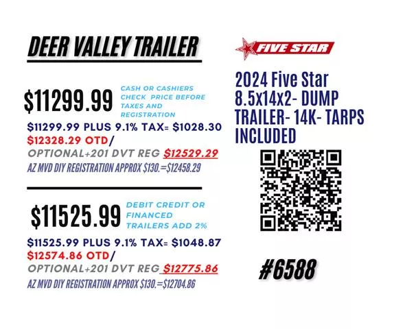 new Dump Trailers Five Star  for sale, in Phoenix, AZ Thumbnail 4