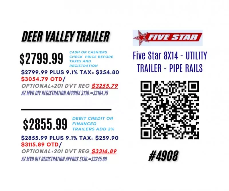 new Utility Trailers Five Star  for sale, in Phoenix, AZ Thumbnail 2