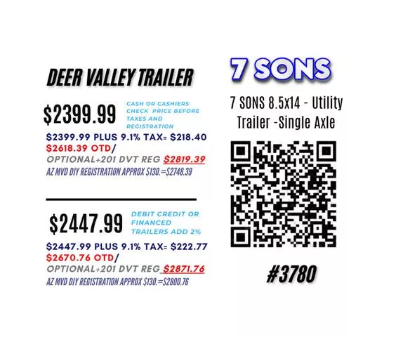 new Utility Trailers 7 Sons  for sale, in Phoenix, AZ Thumbnail 3