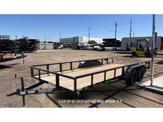 2026 Top Hat 8.5x18 TOP HAT UTILITY WITH GATE MODEL MP18X83-7E-R