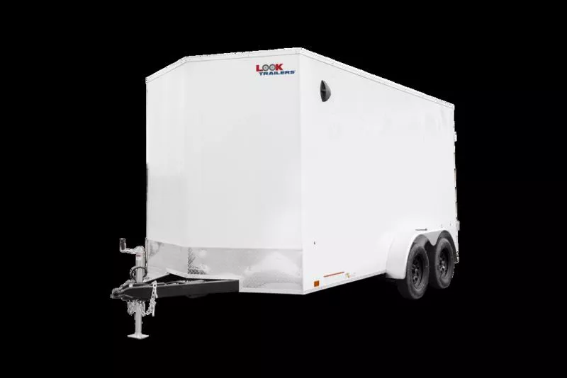 2025 LOOK Trailers 7X14 LOOK FLAT TOP V NOSE STDLX 6in EXTRA HEIGHT 7K CARGO TRAILER MODEL K DX8414 