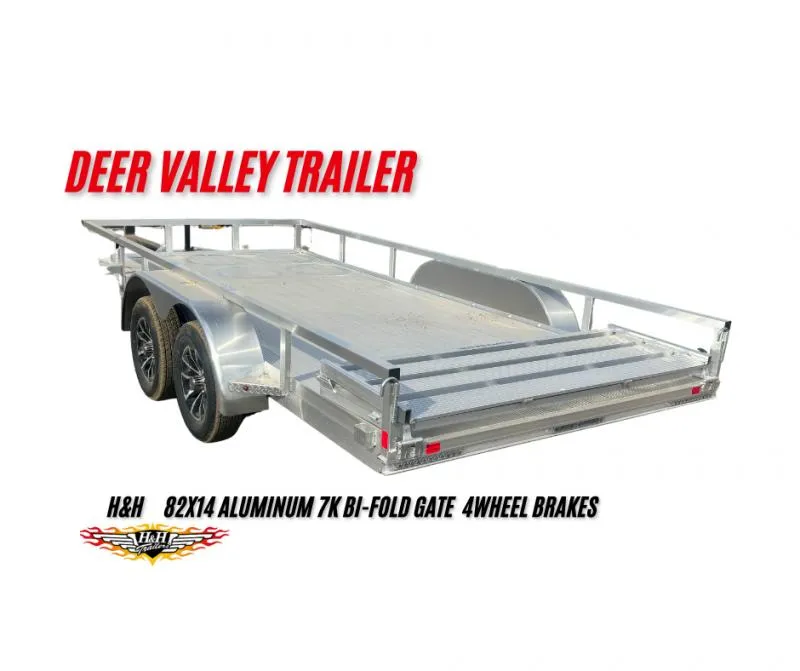 2025 H&H Trailers ALUMINUM RAIL SIDE UTILITY - 8.5x14-TANDEM AXLE -14 Utility Trailer