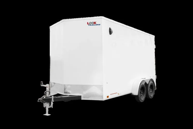 2025 LOOK Trailers 7X14 LOOK FLAT TOP V NOSE STDLX 6in EXTRA HEIGHT 7K CARGO TRAILER MODEL K DX8414