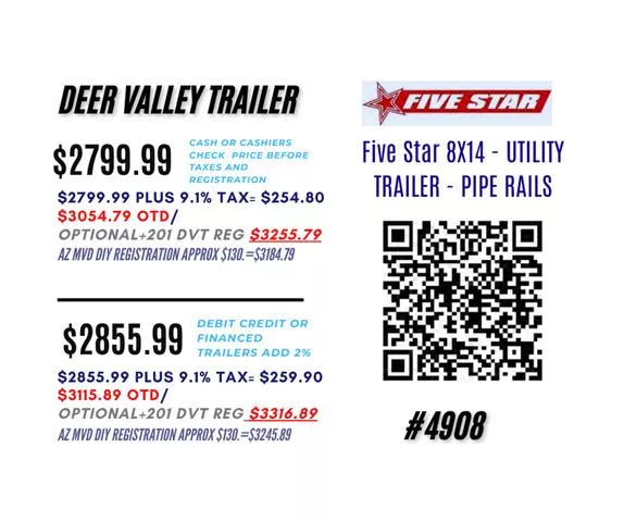 new Utility Trailers Five Star  for sale, in Phoenix, AZ Thumbnail 2