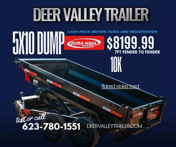 2025 Dura-Haul 7x10x2 LOW SIDES DUMP TRAILER 10K MODEL BP LS5X10