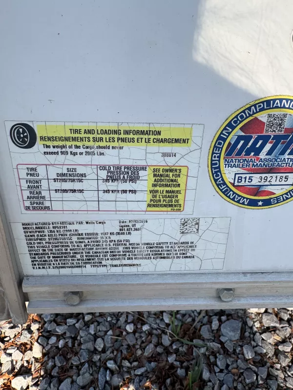 used Cargo (Enclosed) Trailers Wells Cargo  for sale, in Crossville, TN Thumbnail 2