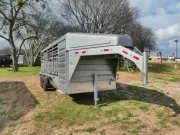 2026 GR Trailers  | 6.8x20 | GN Livestock | 2-7k Axles | Silver | Swing Slider Rear  